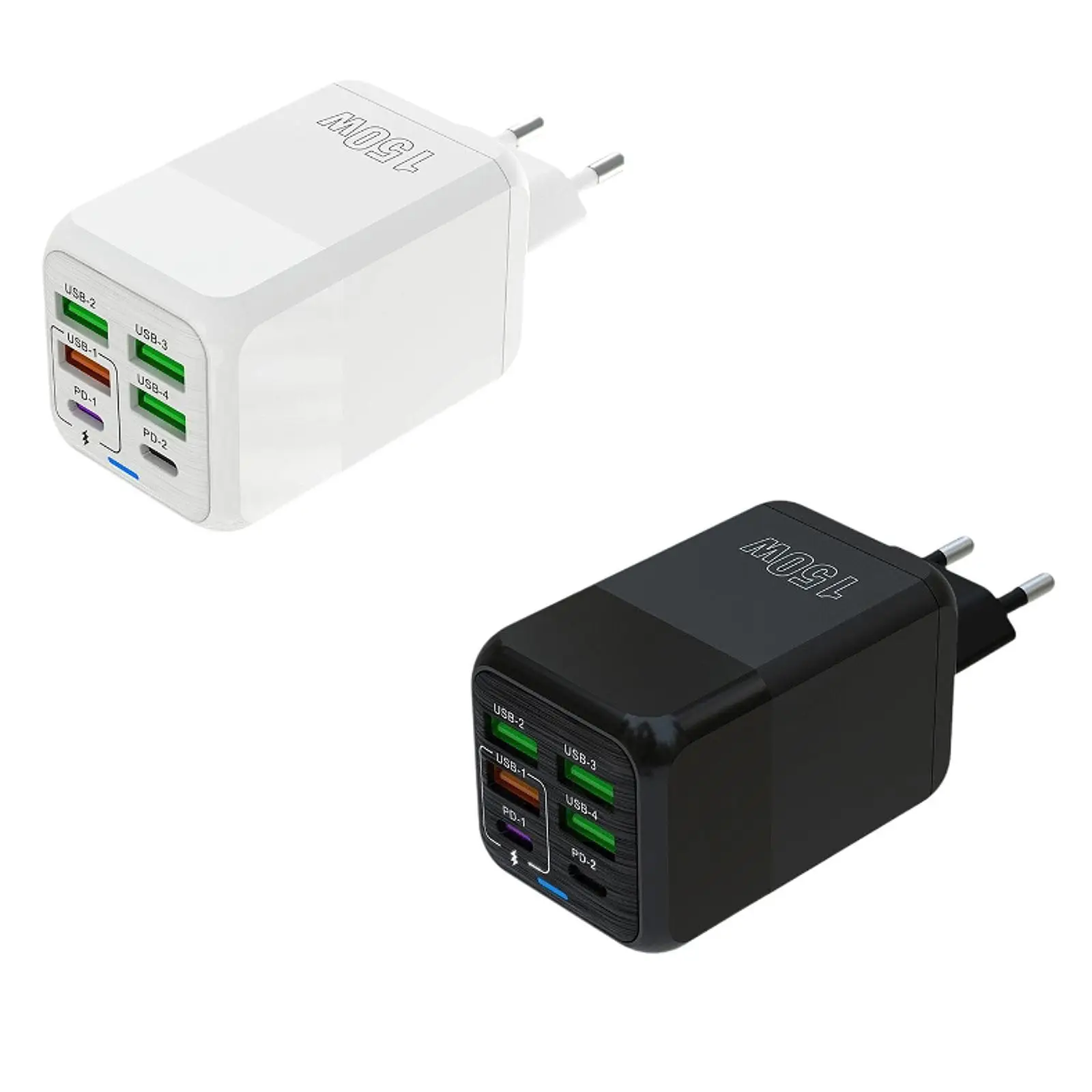 كتلة شحن USB C للهاتف، قابس شحن محمول بقدرة 150 وات مع محول شاحن USB سريع الشحن لأجهزة متعددة للسفر