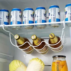 Simple Fridge  Storage Rack Kitchen Organizer Shelf Refrigerator Beer Bottle Rack Wine Holder Cupboard Storage Organizer Shelves