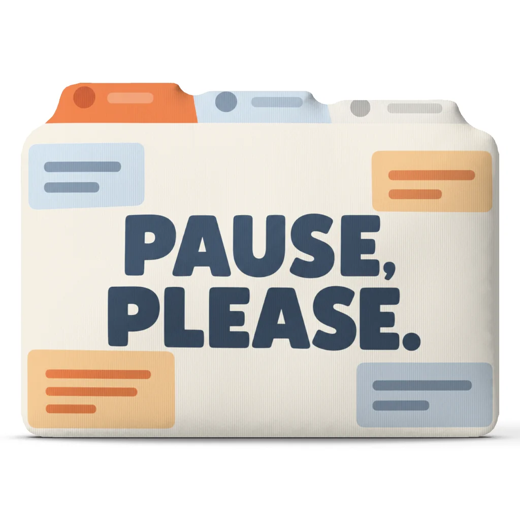 Pause Please Browser Window Pillow Funny Office Work Cushion Computer Desk Throw Pillow Irregular Stuffed Home Decor Gift