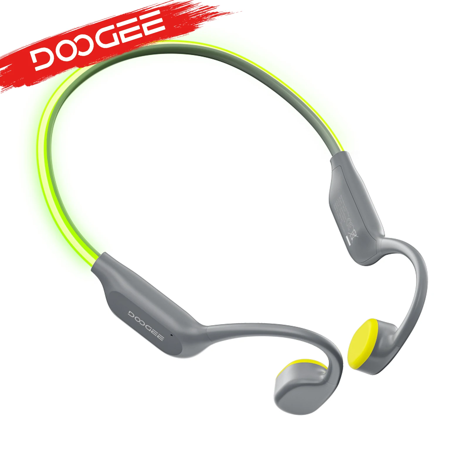 DOOGEE BoneBeat Swim Ray Bone Conduction Sport Swimming Headphones Wireless Headset IP68 Waterproof With Flashing LED Light 32GB