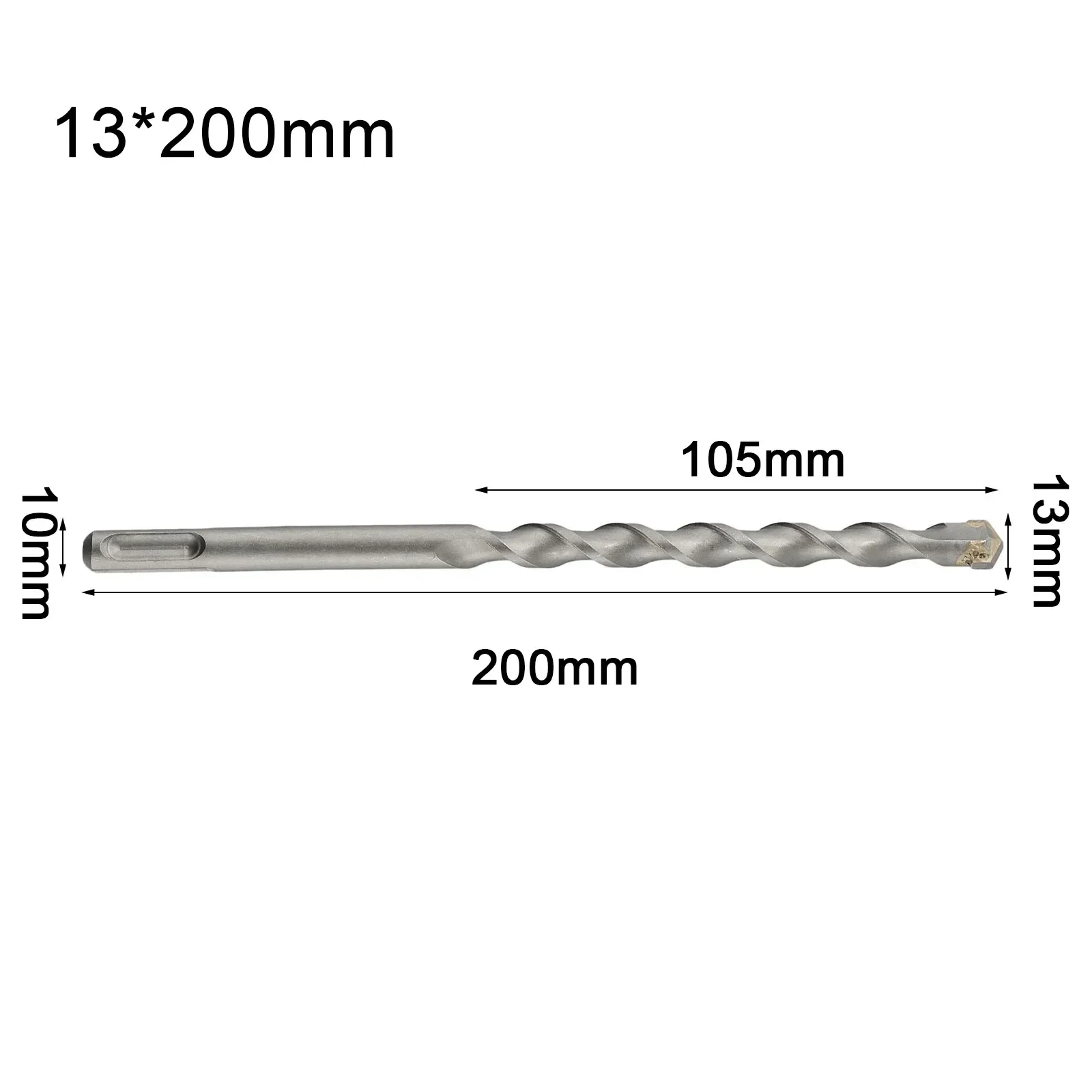 1Pc Drill Bit 200mm Carbide Steel Shank For Electric Impact  Driver Drill Masonry Concrete Hole Punching Power Tool