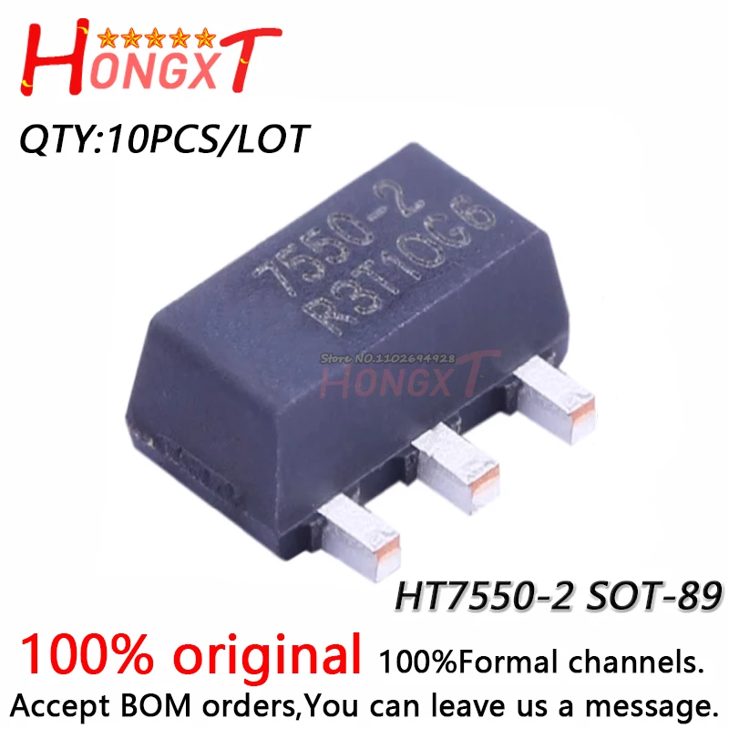 10 peças 100% novo HT7550-2 7550-2 sot-89.chipet
