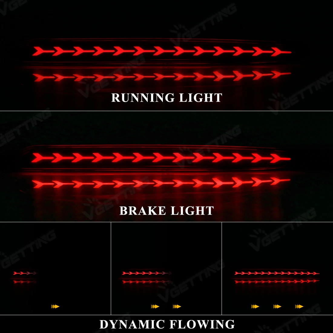 LED المصد الخلفي عاكس ضوء لجيلي Coolray Proton X50 2018-2021 سيارة ديناميكية بدوره إشارة الخلفية الذيل الفرامل مصباح تحذير 12 فولت #2