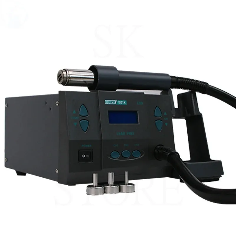 Quick 861X  Upgrade Version 861X Lead-free Hot Air Gun Desoldering Station 1300W BGA Rework Station For Phone PCB Repair