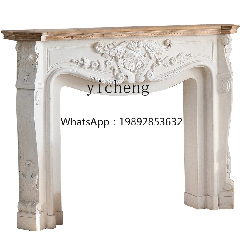 

Декоративный камин GZ для гостиной, настенный, из гипса и массива дерева, с имитацией арки, тумба-камин