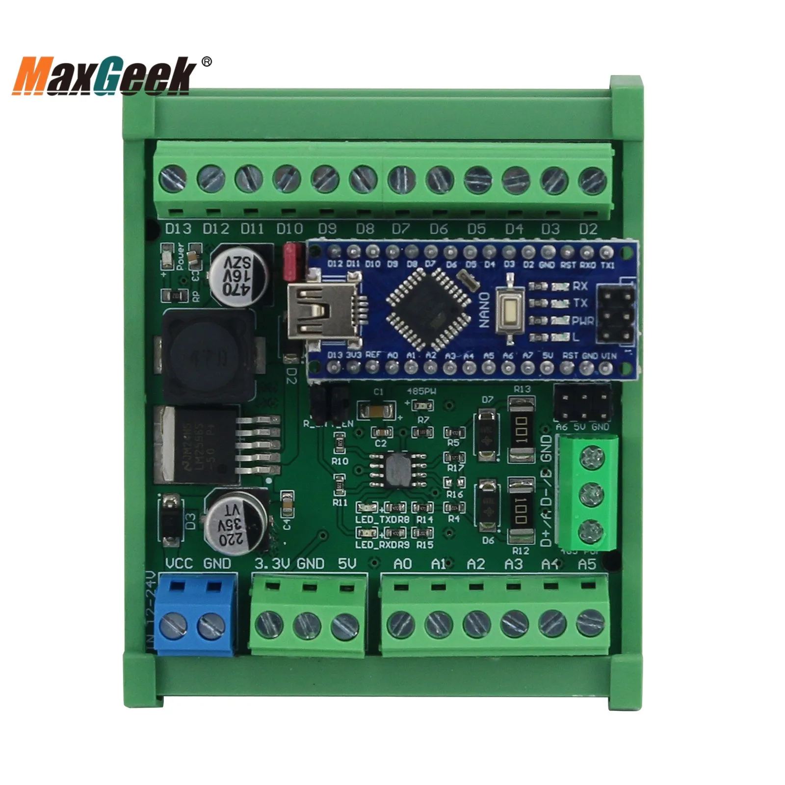 Maxgeek MCU Controller Board Development Board Kit RS485 Modbus for Arduino Nano ATMEGA328P