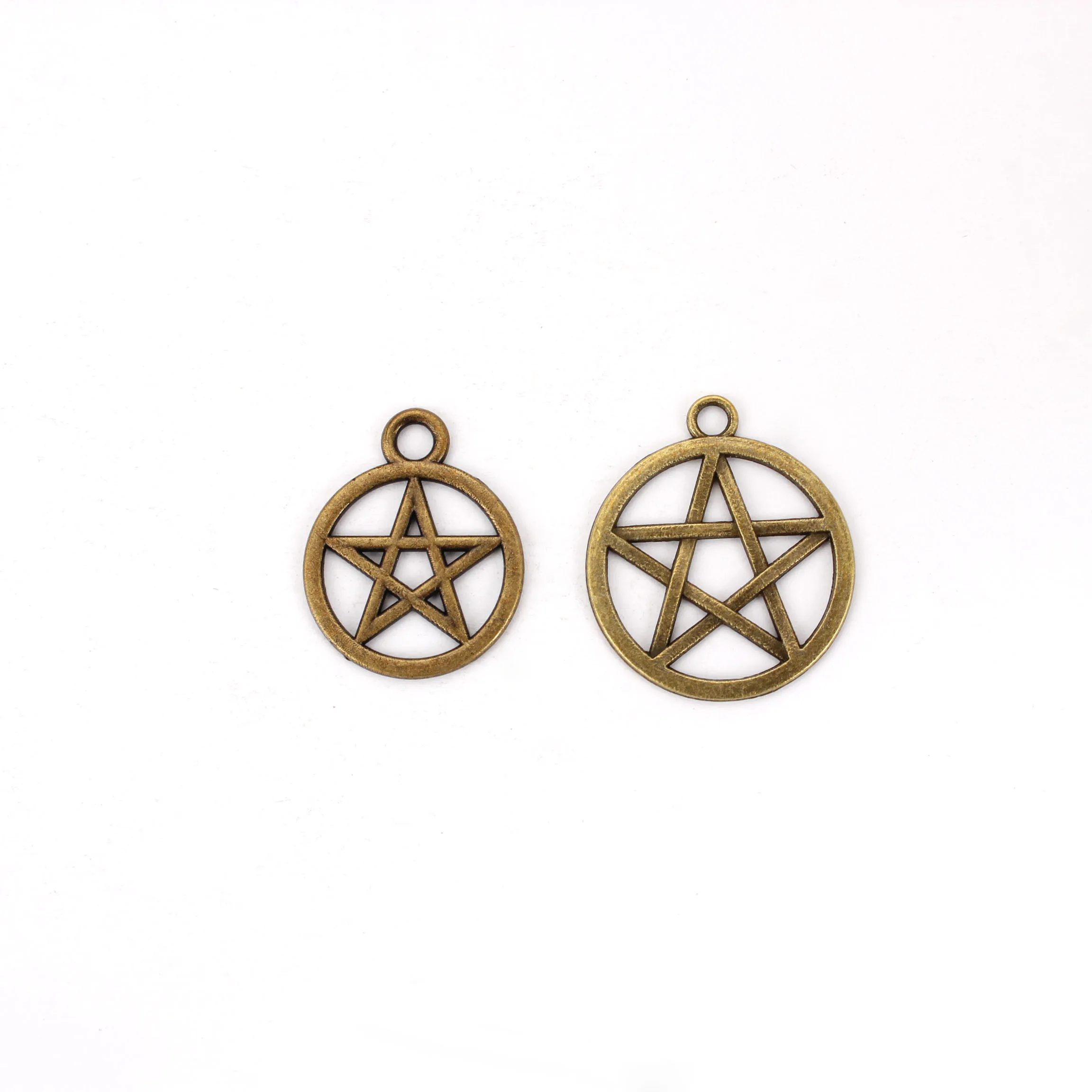 10Pcs 2 Sizes Tibetan Bronze Hollow Geometry Round Maimang Star Charms Pendant For DIY Necklace Earring Jewelry Making Supplies