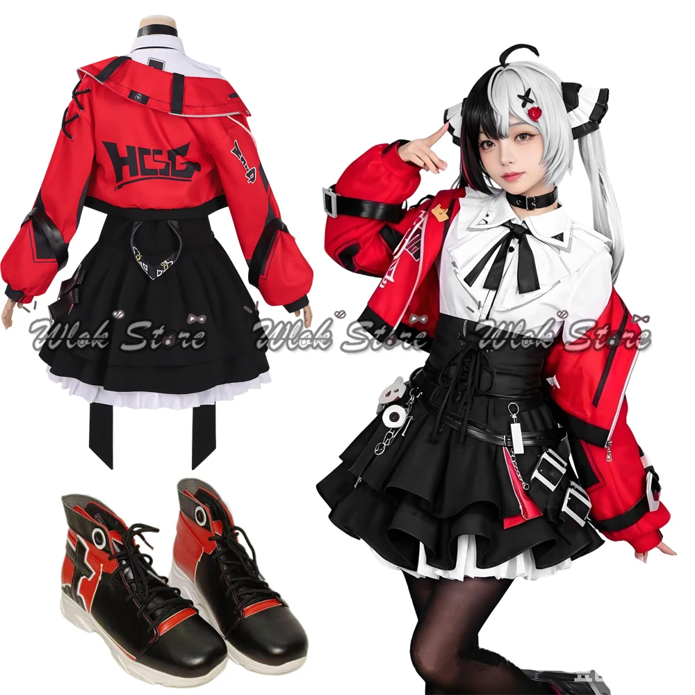 Game Neverness to Everness Lacrimosa Cosplay Costume Full Set Skirts Shirt Coat Headwear Socks For Women Halloween Party Outfits