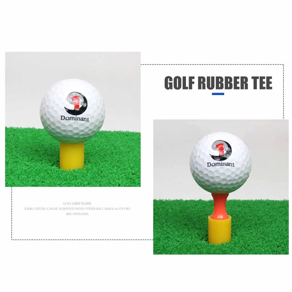 5 Pcs Rubber Golf Tees Driving Range 38mm White Black yellow red green Tee Outdoor Indoor Training Aids Accessories