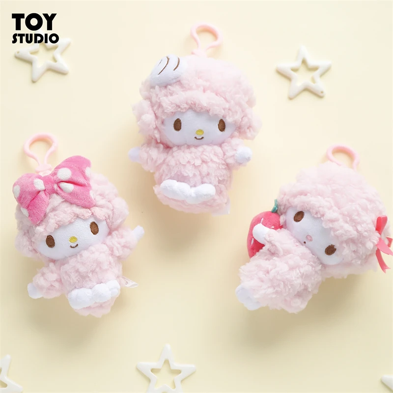 

Подлинный Sanrio аниме Kawaii брелок для фортепиано, мягкие плюшевые игрушки, кукла ягненка, подвеска, подушка, украшения, брелок для ключей, подарок на день рождения, Рождество