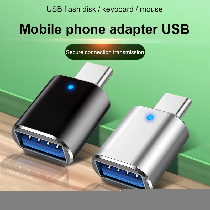 Adaptateur LED USB 3.0 Type C OTG, Convertisseur Mâle vers Femelle, Connecteur USBC OTG, Macbook, Xiaomi, Samsung S20