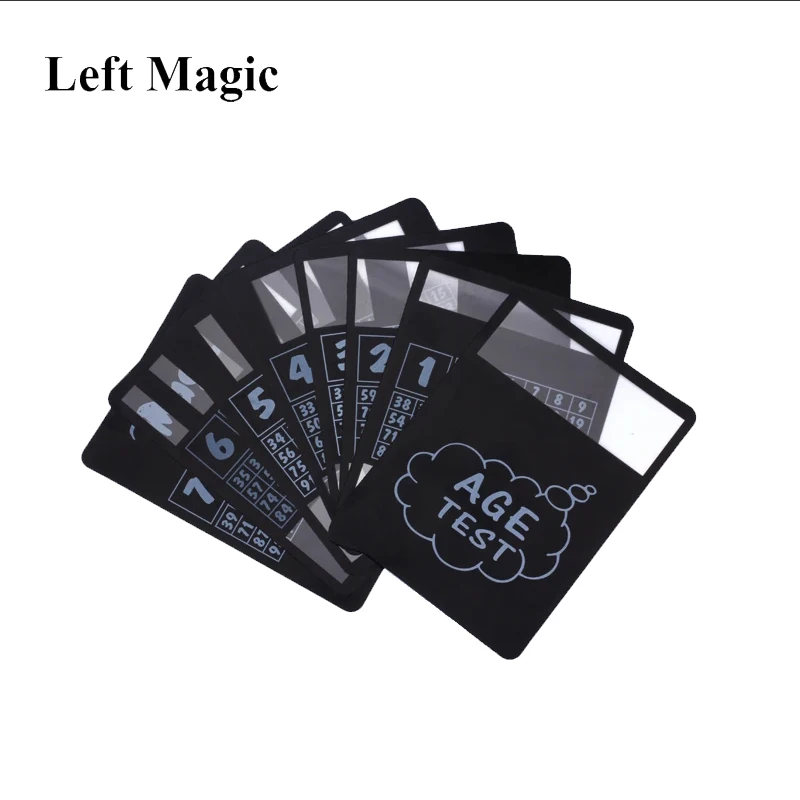 Age Perspective Card Magic Show Age Test Card Magic Props Stage Street Close-Up Magic Tricks Classic Toys With Instructions