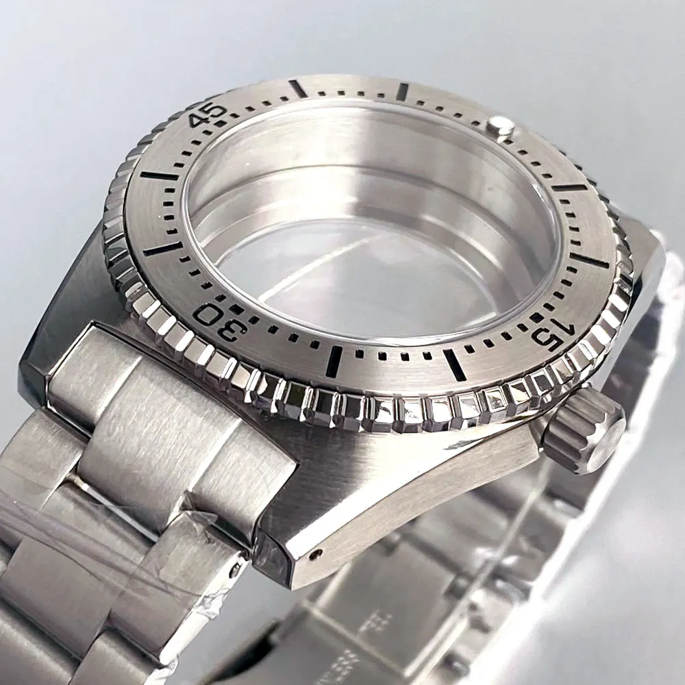 20ATM مقاوم للماء 40 مللي متر ساعة حافظة الياقوت ل 62MAS الغوص الرجال الساعات صالح NH35 NH34 NH36 NH38 ETA2824 PT5000 الزجاج الخلفي 120 انقر