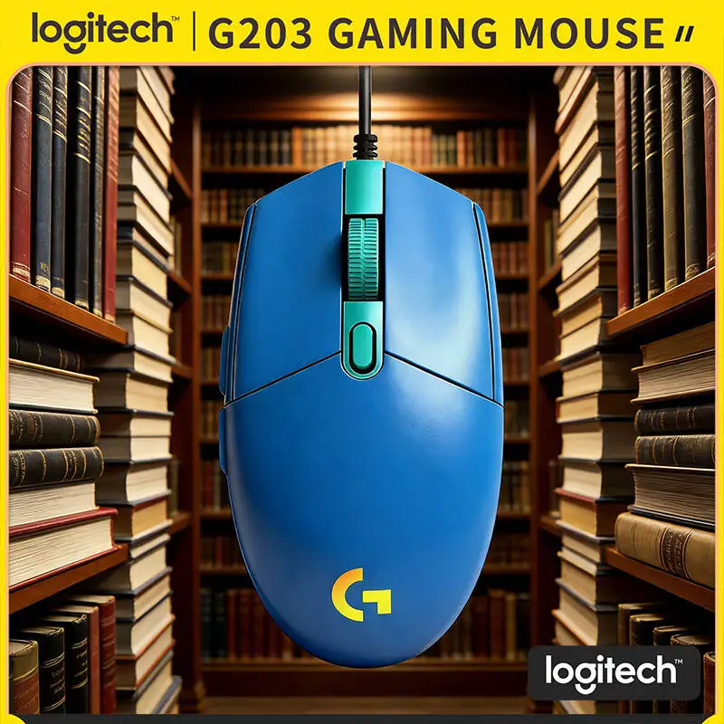 

Logitech G203 Gaming Mouse 8000 DPI RGB Backlight 6 Buttons On-Board Memory 2-Year Warranty PC Mac ChromeOS