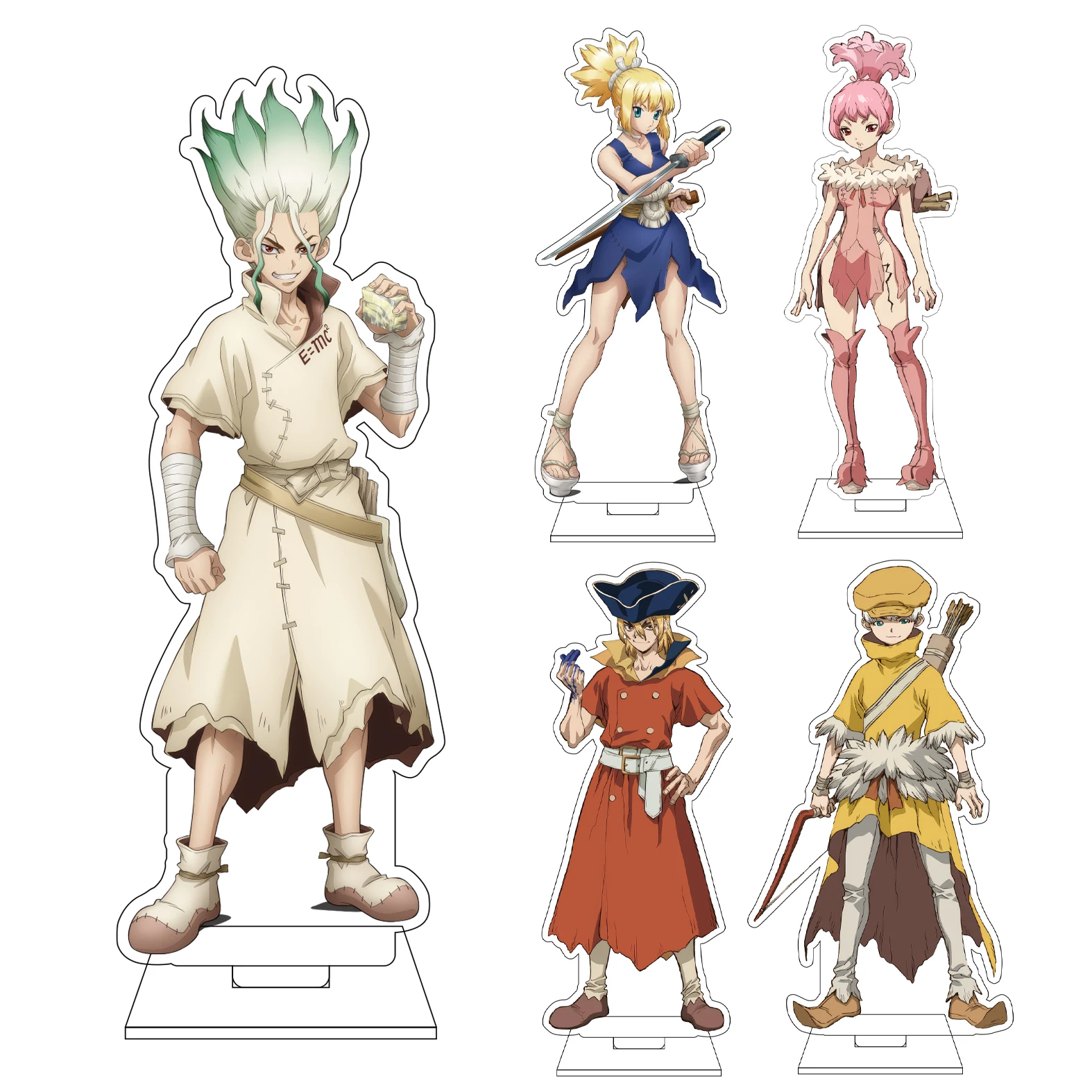 

16CM Anime Dr.STONE Cosplay Acrylic Figure Stand Plate Saionji Ukyo Ruri Chrome Ishigami Senku Ornaments Gifts