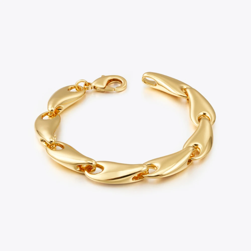 ENFASHION Pulseras Raindrop Flow Shape Bracelet For Women Fashion Gold Color Jewelry Elegant Friends Graduation Dropship 232347