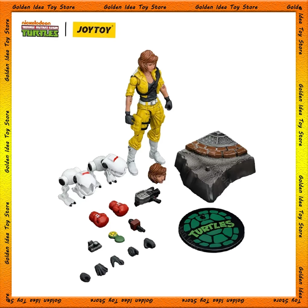 JOYTOY 1/18 ตัวเลขการกระทํา TMNT Splinter เมษายน O'Neil อะนิเมะตัวเลขสะสมโต๊ะตกแต่งรูปปั้นของเล่นเด็กวันเกิดของขวัญ