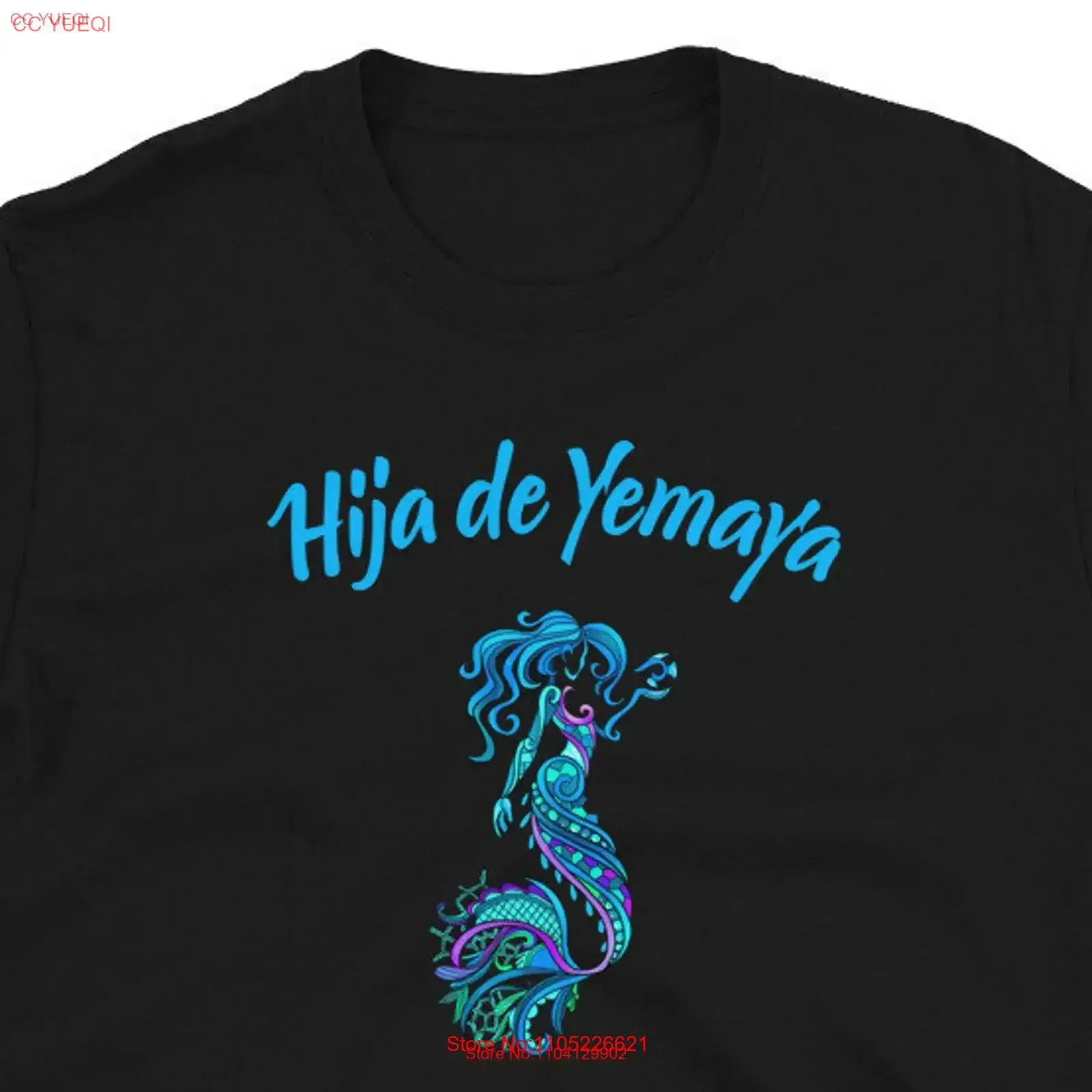 Yemaya T shirt Yemoja Yoruba Orisha Ifa Goddess Religion vintage Washed Breathable Slightly graphic fashion Stretched Unisex