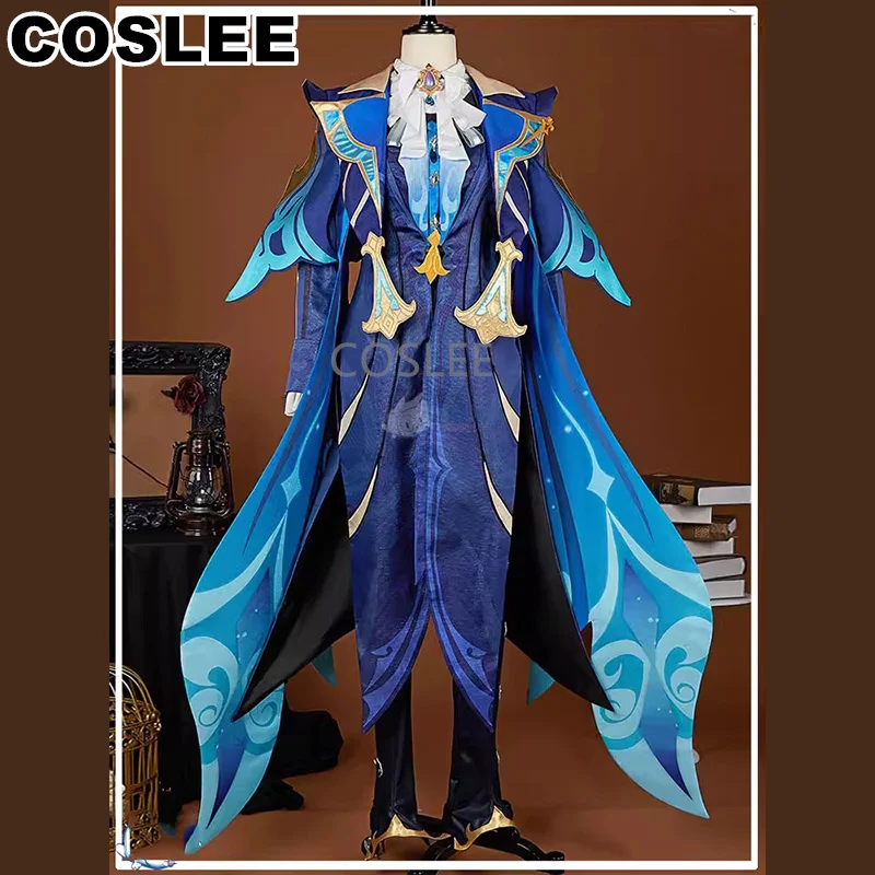 COSLEE Genshin Impact Neuvillette Judge Handsome Uniform Game Suit Cosplay Costume Halloween Party Outfit For Men New