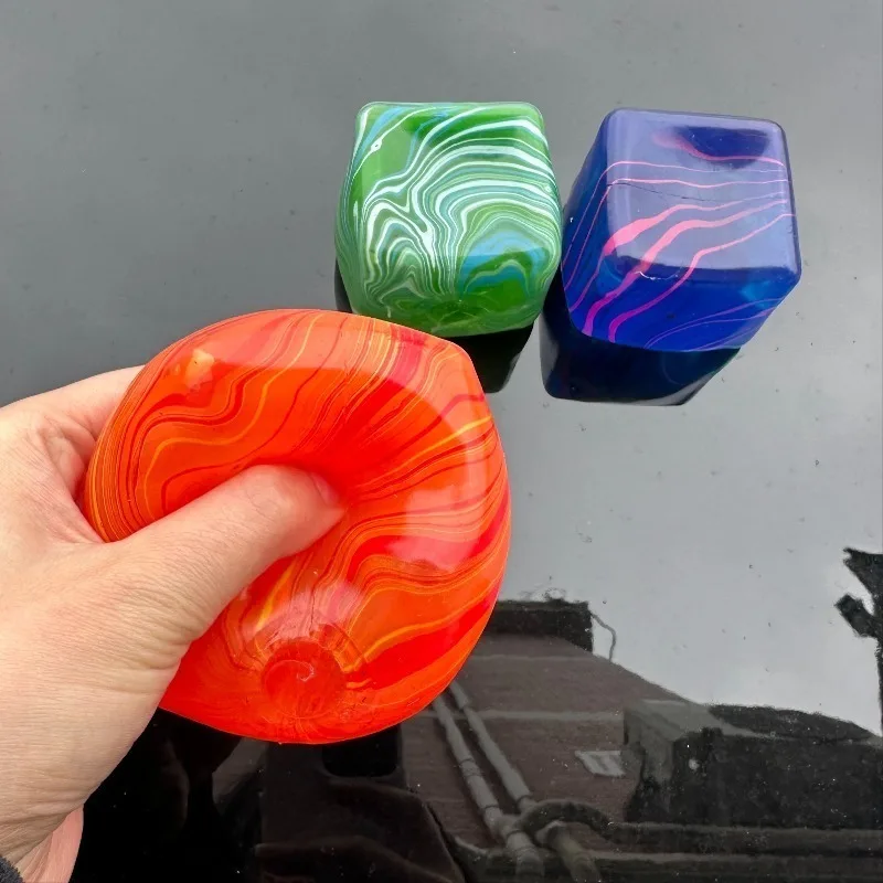 Slow Rebound Squeeze Toy Ice Cubes Maltose Flow Pattern Decompression Kneading Cube Relieve Anxiety Fidget Toy Malt Sugar
