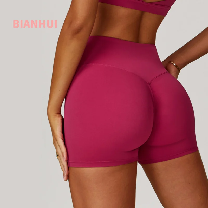 

BIANHUI Women's Cycling Shorts Tight Yoga Pants Women's High Waist Hip Lift Sports Short Women's Outdoor Running Workout Shorts