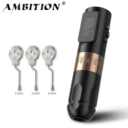 Ambition Vibe Wireless Tattoo Machine Stroke 2.5-3.5-4.0-4.5mm Battery Capacity 1800mAh Brushless Motor Tools for Body Art