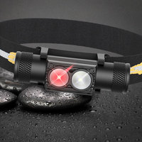 Newest LED Mini Headlamp High Power White Red Headlight 18650 Rechargeable USB Type-C Torch Camping Hunting Flashlight Lamp