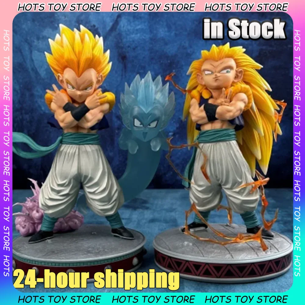 

25cm/9.8 inch Dragon Ball Z Anime Character Gotenks SSJ3 Doll Super Saiyan 3 PVC Action Figure Collection Decoration Ornaments