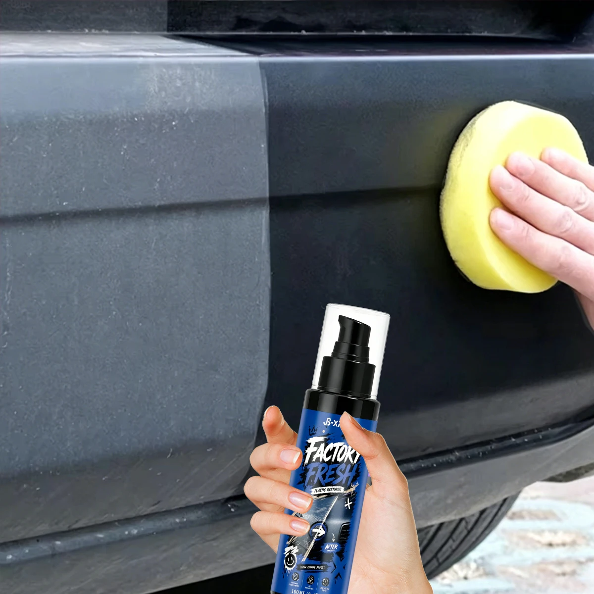 Car Plastic Repair Paste Restore Like New Black Long-Lasting Strengthen Protect Anti-Fade Coating Auto Detailing YT2002