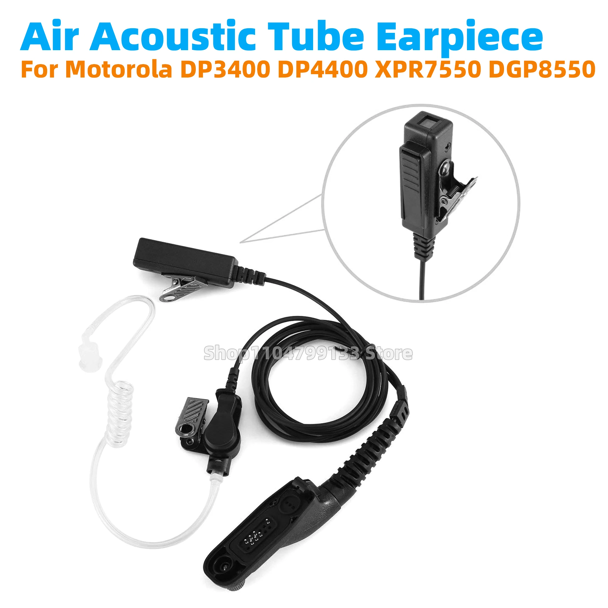 Air Acoustic Tube Headset For Motorola Radio Walkie Talkie Earphone PTT With Mic For MTP6550 MTP850S XIR P8268 P8200 APX6000