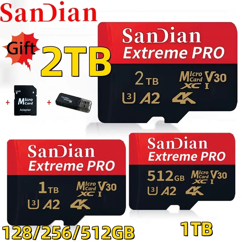 Original SD Cards 1TB Large Capacity Memory Card 512GB High Speed Flash Card 256GB  Mini TF Card for Laptop/Phones/Cameras