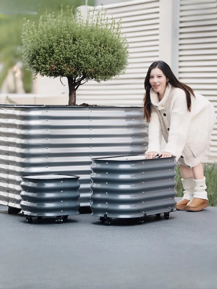 

Extra Large Outdoor Flower Pot Square Gardening Box for Vegetables Trees