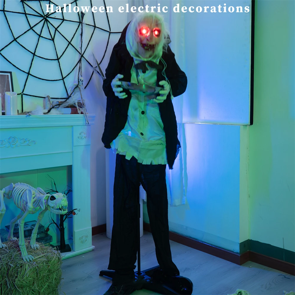 

1.6 meters large zombie station haunted house outdoor electric induction horror decoration