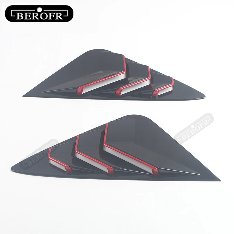 Rear Window Louver Spoiler Vents Cover Trim For Toyota Vesa 2022 ABS Black / Carbon Fiber Look Accessories