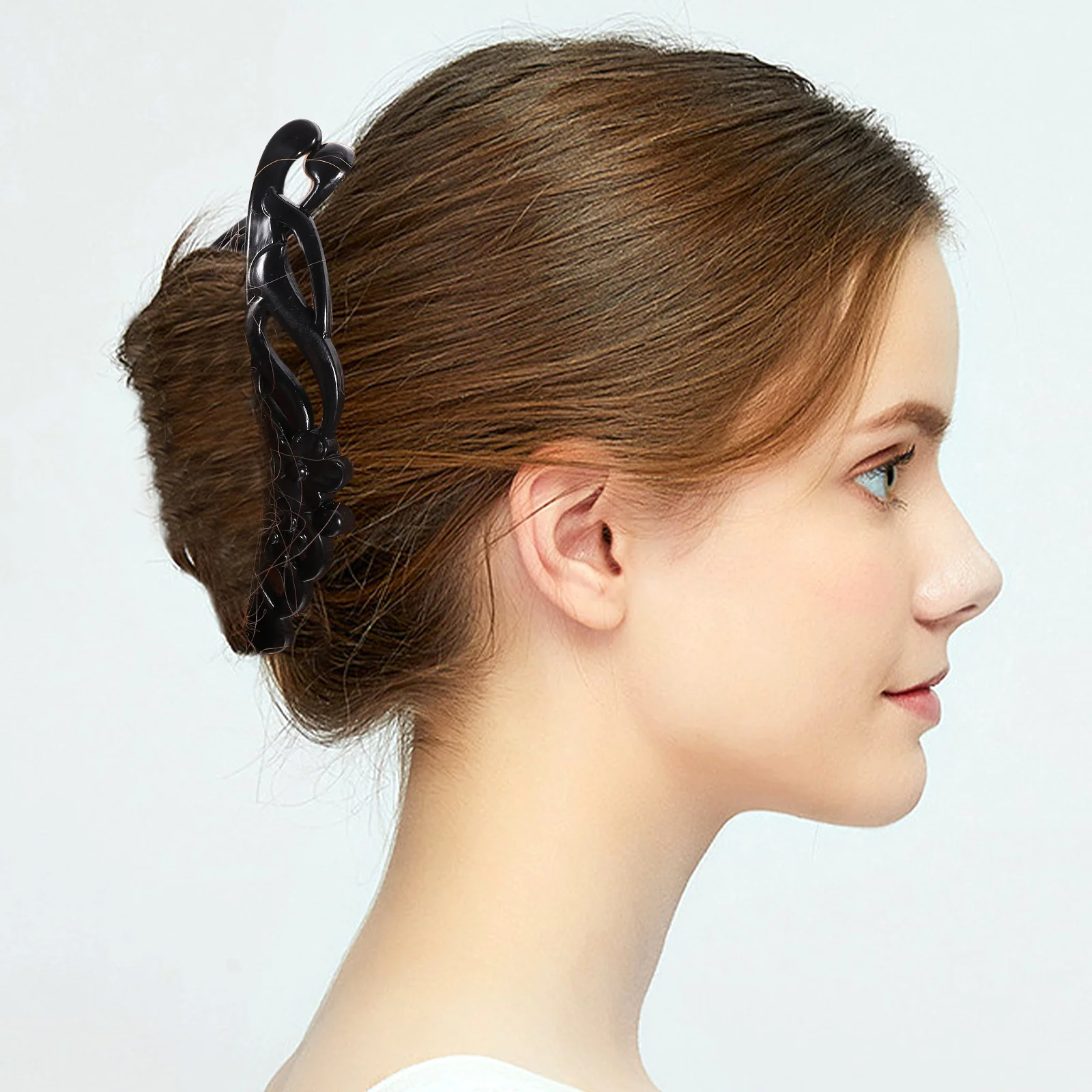 

6pcs Charming Plastic Flower Design Hair Clips Non-Slip Lightweight For Women Party Hairstyle Tools Hairdressing Clips