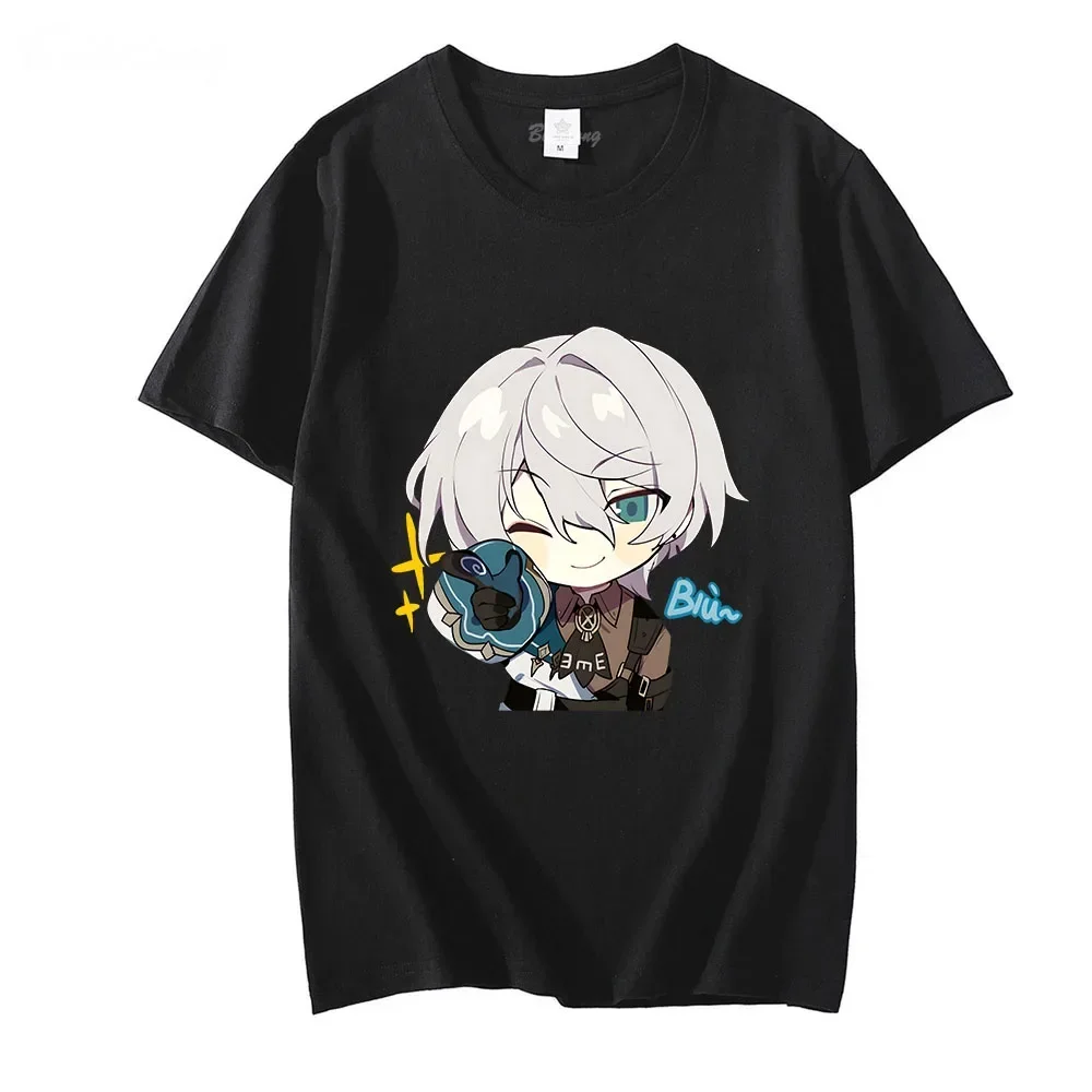 Honkai Star Rail Print Women T-shirt Loose Short Sleeve T Shirts Kawaii Cartoon Anime Clothes Summer Unisex Casual Clothing Tops