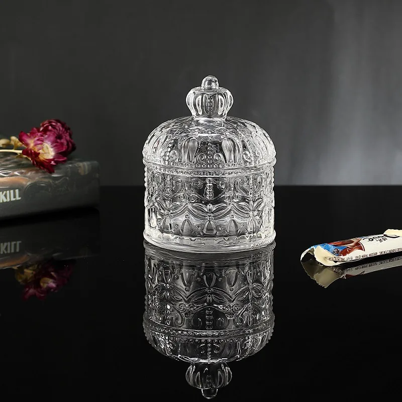 Candle Container Diy Candle Vintage Jar Glass with Lid French Candle Cup Jars for Candles Candle Making Supplies