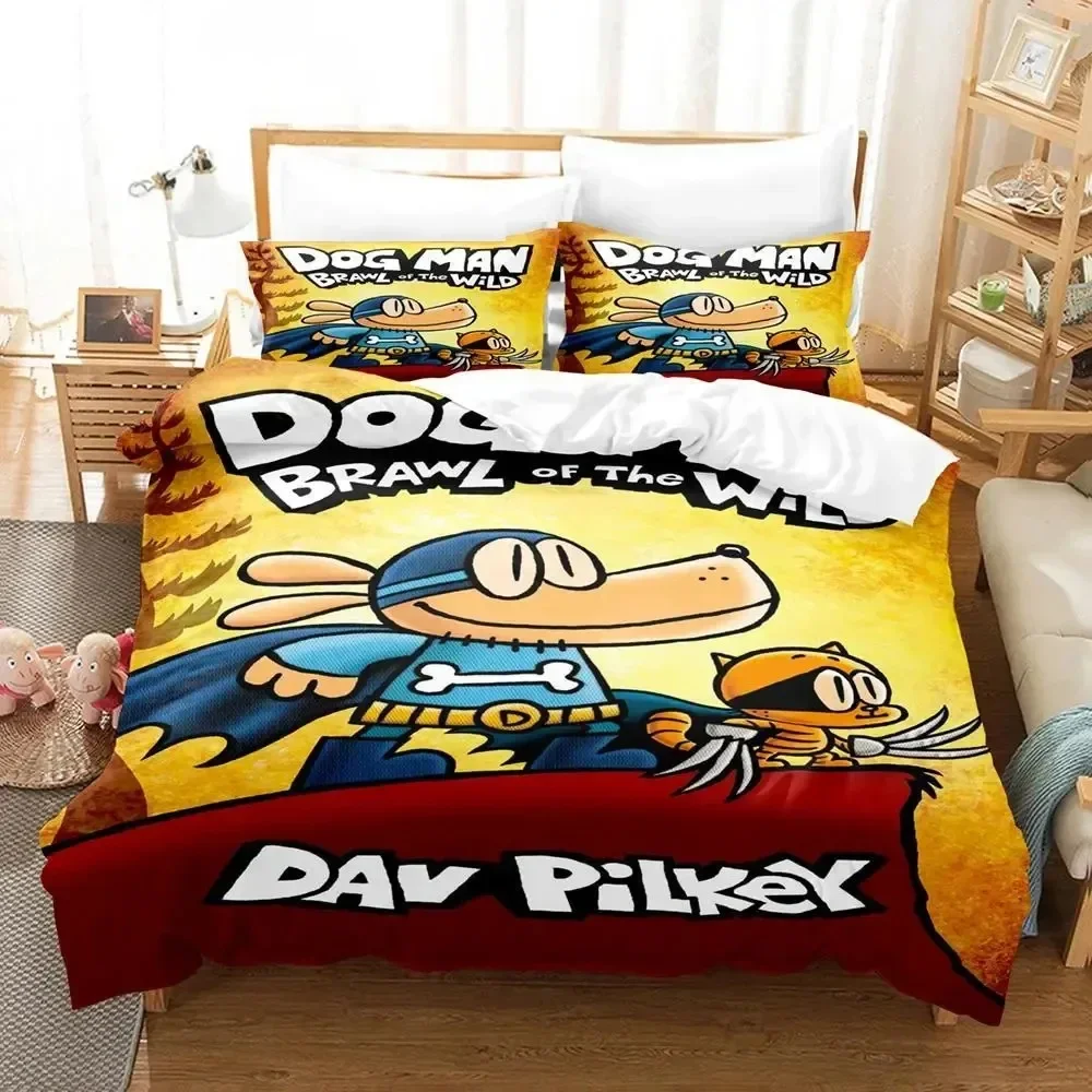 

3D Print Comics DOG MAN Bedding Set Single Twin Double Queen King Cal King Size Bed Linen Set