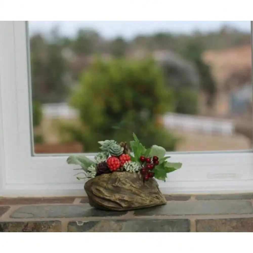 

Plant Pots, 2/3/4in. - Unique Succulent Planter Clam Shell Log.perfect for home or office decorations