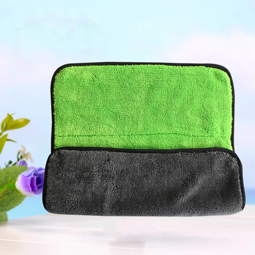 

Microfiber Car Wash Towel 45X38Cm Green Grey Water-Absorbing Quick-Dry Scratch-Free Cleaning Cloth For Auto Truck Rv Boat Drying