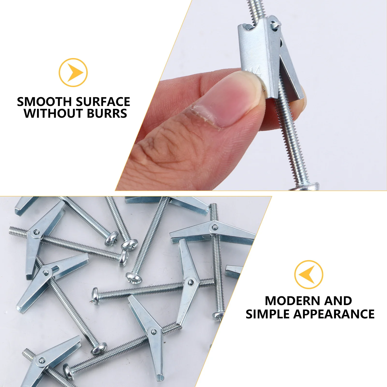 10 قطعة المراسي الحفر الذاتي الكربون الصلب المسمار دائم مقاومة للتآكل غير موصل منخفضة الاحتكاك سهلة التركيب معلقة