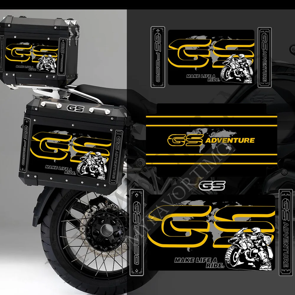 Motorcycle For BMW R1200GS R 1200 GS R1200 GSA Adventure Trunk Tail Top Side Aluminium Cases Panniers Luggage Protector Stickers