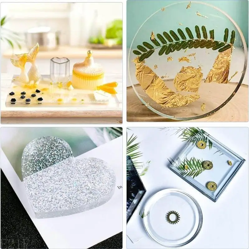 

3pcs Silicone Mold Set Epoxy Resin Geometry Tray DIY Crafts Tool for Home & Garden