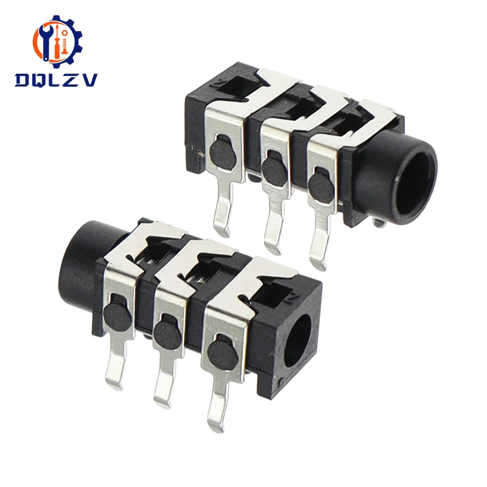 PJ-313 DIP 3.5mm Stereo Audio Socket Phone Jack Connector 6Pin PCB Mount