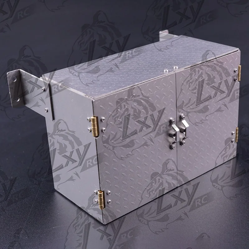 

1 шт., металлический имитационный двухдверный ящик для инструментов для 1/14 Tamiya RC Truck SCANIA 770S R620 VOLVO BENZ Arocs MAN TGX, автомобильные аксессуары