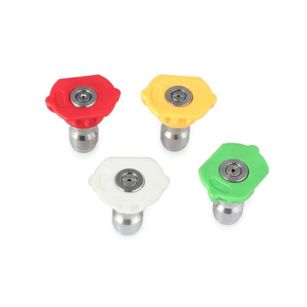 

4 Piece Nozzle Set for Pressure Washer Quick Connect Tips with 0 15 25 40 Degree Spray Patterns for Efficient Cleaning