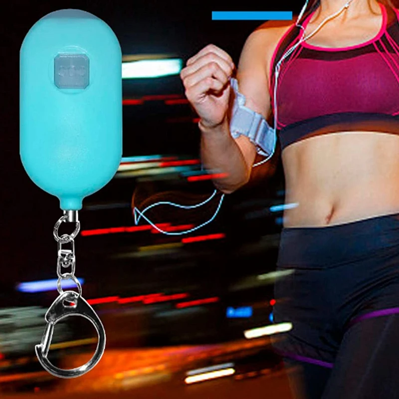 إنذار صوت للطوارئ قابل لإعادة الشحن، حلقة صفارة إنذار شخصية للطوارئ بقوة 130 ديسيبل مع ضوء LED، للنساء والأطفال وكبار السن، إلخ