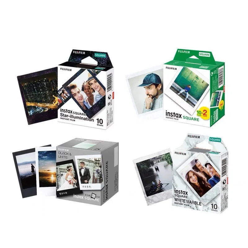 Квадратная пленка Fujufilm Instax для квадратной камеры Fujifilm SQ1 SQ10 SQ6 SQ20 SQ40, мгновенная камера, 4-дюймовая квадратная пленка Fujifilm Instax