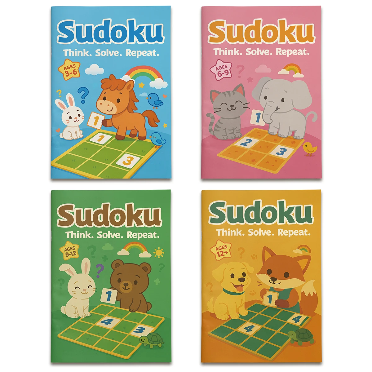 Fun Sudoku activity book, number reasoning and logic training, brain games workbook, boost focus and thinking skills
