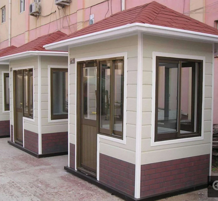 

Guard booth, security booth, outdoor community doorman duty room, steel structure, stainless steel
